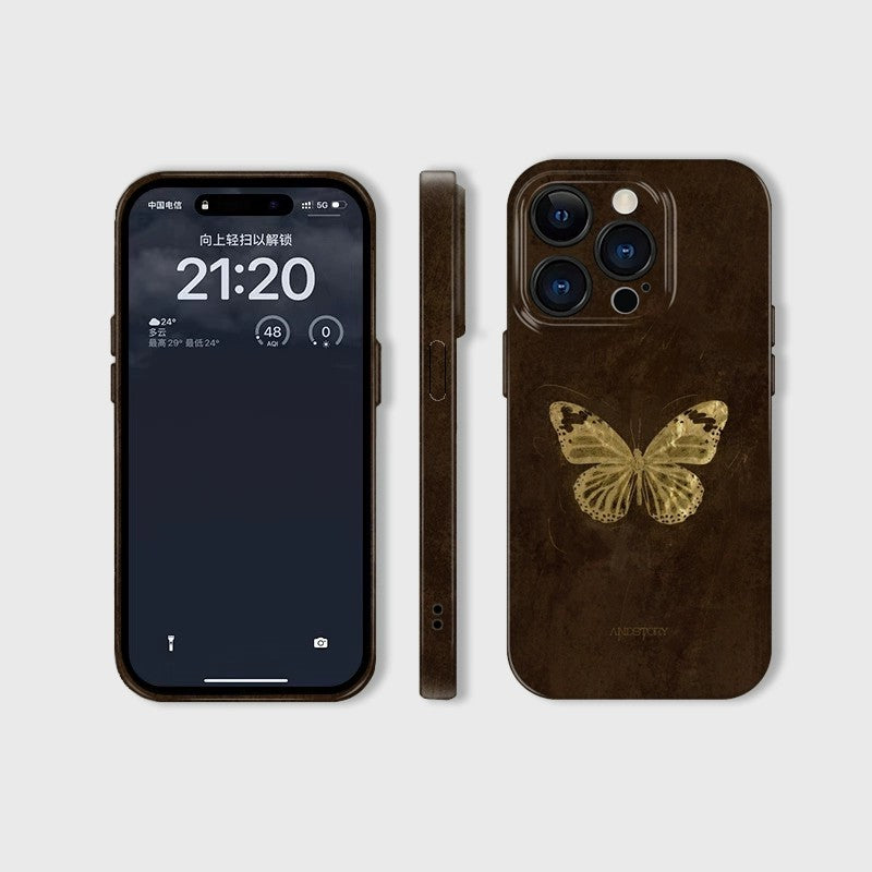 CaseMuses Classic Gold Butterfly Shell Phone Case
