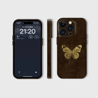 CaseMuses Classic Gold Butterfly Shell Phone Case