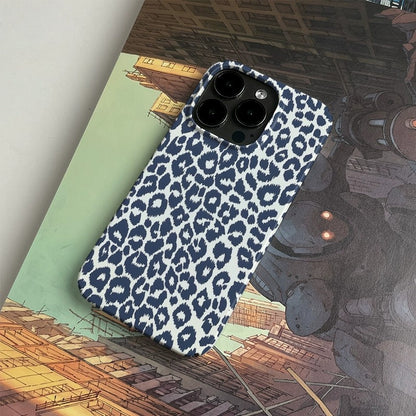 CaseMuses Navy Leopard Print Phone Case