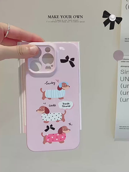 CaseMuses Pink Cute Dachshund Dog Phone Case